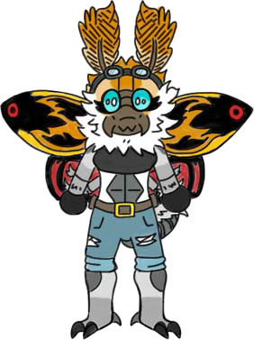 A Picture of a little moth character of the Author.
